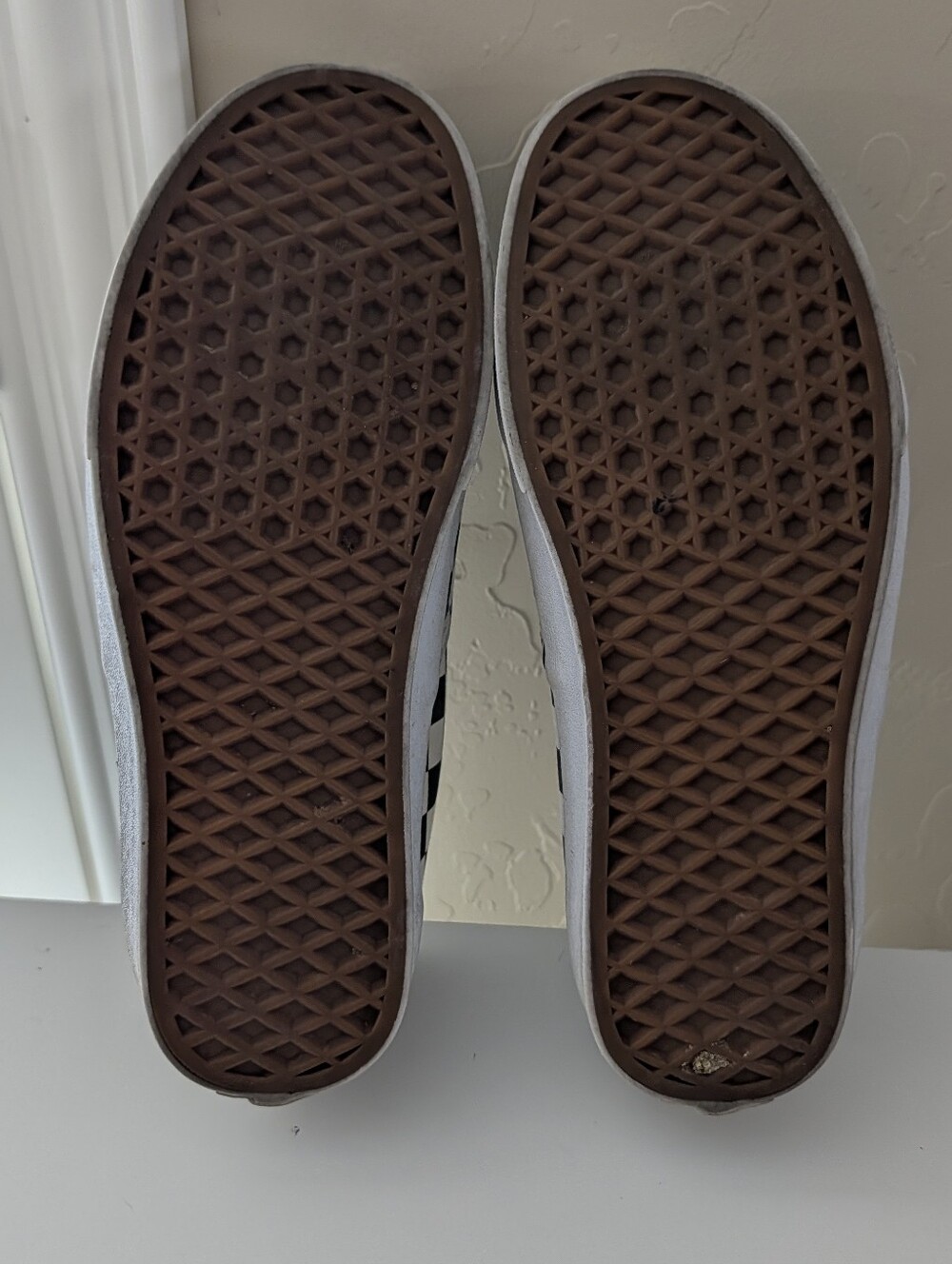 Vans Authentic Checkerboard Racing Flag White Black Sz Women's 8 Shoes - Picture 8 of 8